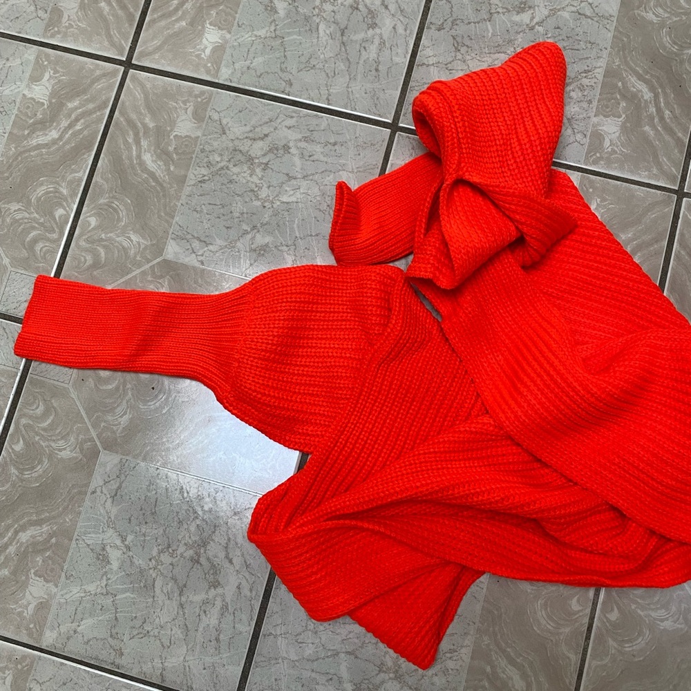 Multi way wrap sweater size 2x (16-20) color : fiesta